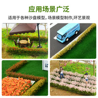 Miniature Simulation Flower Cluster Fence Model for DIY Sand Table Scenery