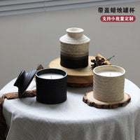 Wabi-Sabi Ceramic Candle Holder and Incense Burner, Creative Hand-Shaped Incense Base, Rough Pottery Aroma Candle Container