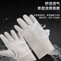 Canvas Work Gloves for Welding and General Protection, Thickened Wear-Resistant Safety Gloves