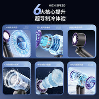 Portable Handheld Fan with Semiconductor Cooling, USB Rechargeable, Quiet Operation, for Desk, Neck, or Outdoor Use