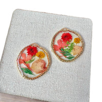 Retro Dried Flower Resin Pendant for DIY Jewelry Making