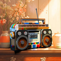 Retro Mini Building Blocks Set - Camera, Washing Machine, Department Store, Breakfast Shop Models
