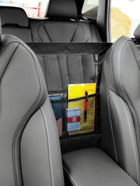 Car Seat Mesh Organizer and Barrier Net for Kids, Dogs, and Pets - Front and Rear Seat Divider