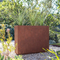 Outdoor Wrought Iron Rusty Planter Box for Garden and Patio