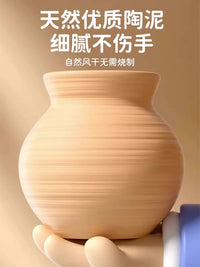 Electric Pottery Wheel Kit for Kids, Clay Sculpting Machine with Turntable, DIY Handcraft Tool Set for Students