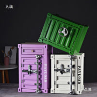 Industrial Style Metal Container Nightstand Storage Cabinet Display Box for Cafe & Clothing Stores