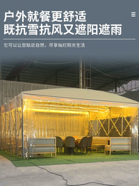 Retractable Outdoor Canopy Tent for Events and Dining, Windproof and Insulated