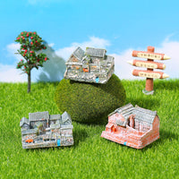 Miniature Chinese Courtyard House Resin Model for Micro Landscape Decor