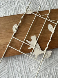 Vintage Iron Cat Arch Trellis for Garden & Balcony Decor