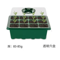 12-Cell Seedling Starter Tray with Lid - Thickened, Breathable, Humidity-Controlled Germination Kit for Succulents and Plants