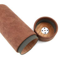 Portable Cedar Wood Cigar Humidor with Hygrometer, Round Travel Cigar Case