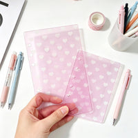 Macaron Heart A6 6-Hole Acrylic Loose-Leaf Binder Cover for Journals & Planners