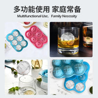 6-Cavity Silicone Sphere Ice Cube Mold for Whiskey and Cocktails