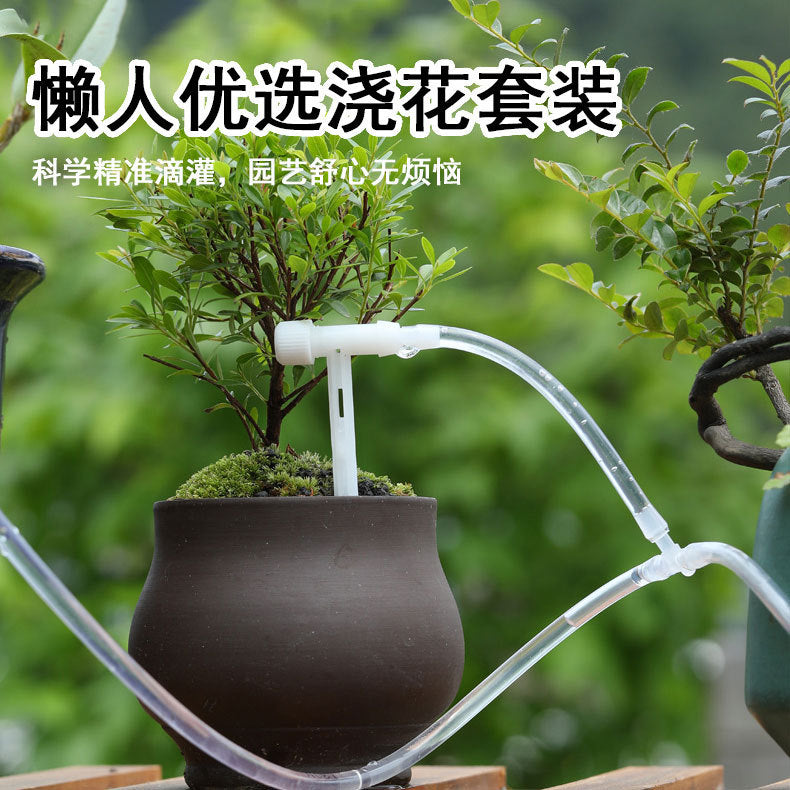 Automatic Drip Irrigation Kit for Potted Plants - Adjustable Watering System with Timer