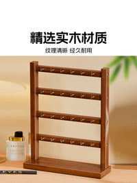 Tiered Wooden Jewelry Display Stand for Bracelets and Necklaces