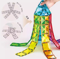 Magnetic Tiles Building Blocks Set for Kids, Diamond Surface, Educational Toy for Brain Development