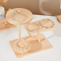 Wooden Tiered Display Stand for Jewelry, Figurines, and Collectibles