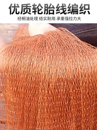 Traditional Tire Line Cast Fishing Net with Steel Sinkers, 4m Height