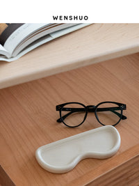 WENSHUO Minimalist Ceramic Glasses Tray Creative Desktop Organizer for Small Items Home Sundries Storage