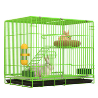 Large Indoor Rabbit Cage with Tray, Guinea Pig Hutch, Multi-level Pet House
