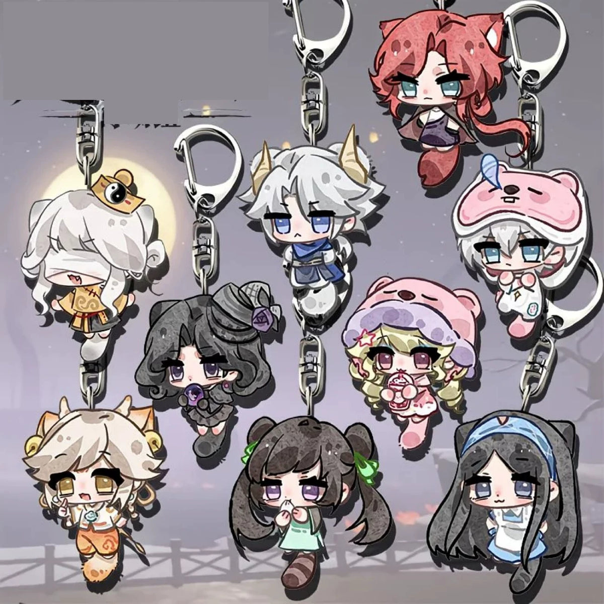 Supernatural Task Force Anime Character Acrylic Keychain for Backpacks and Gifts