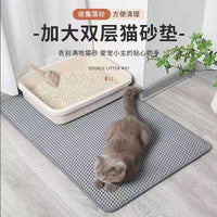 Cat Litter Mat Double Layer Honeycomb Design Trapping Pad