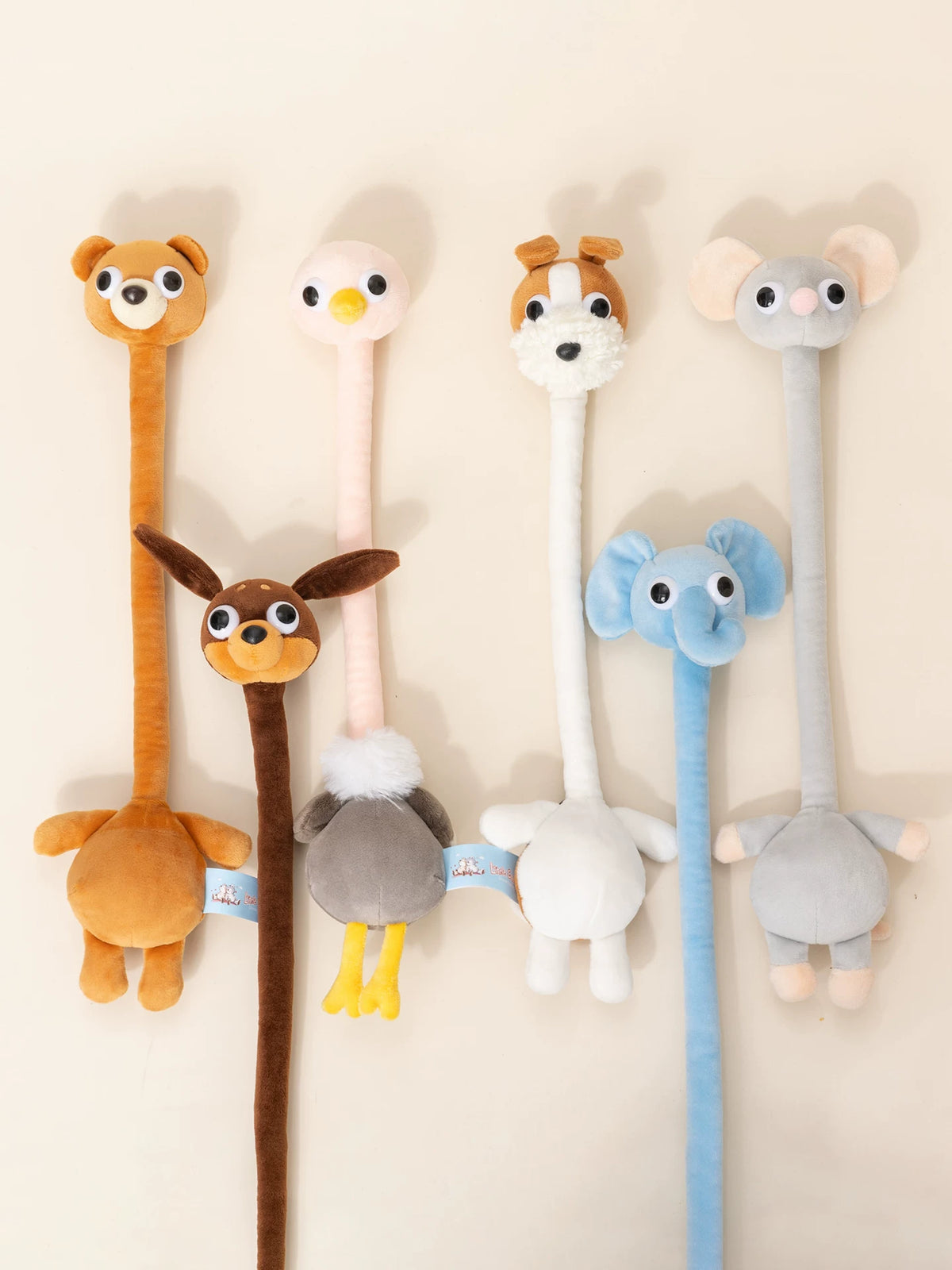 Long Neck Plush Animal Doll Keychain Pendant Toy for Birthday Gift