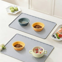Silicone Pet Feeding Mat, Non-Slip Waterproof Cat Litter Mat, Multi-purpose Kitchen Counter Mat