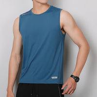 Men's Ice Silk Quick-Dry Athletic Tank Top for Summer Workouts and Casual Wear