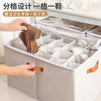 Foldable Fabric Shoe Storage Box with Clear Window for Sneakers and Leather Shoes