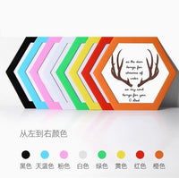 Magnetic Hexagonal Photo Frame Wall Mount Silicone Picture Frame Sticker Punch-Free Decor