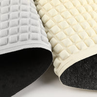 3D Embossed Neoprene Fabric Sheet with Small Square Pattern, EVA Composite Stretch Knit Lycra