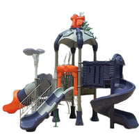 Outdoor Plastic Playground Slide for Kids, Indoor/Outdoor Rotary Slide for Kindergarten and Parks