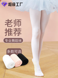 Girls' Ballet Dance Tights Opaque Footed Pantyhose for Practice and Performance