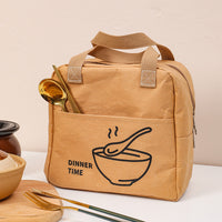 DuPont Paper Insulated Lunch Bag with Aluminum Foil Lining, Large Capacity Bento Box Tote for Work and School