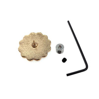 Badge Pin Screw Backs with Wrench for Brooches and Emblems