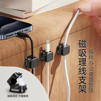 Magnetic Cable Organizer Clips for Desk & Wall Mounting