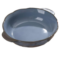 Large Ceramic Serving Bowl with Handles for Soups and Stews, 12-14 Inch