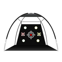 Foldable Indoor/Outdoor Golf Practice Net with Chipping Target and Mat Set
