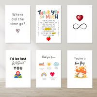 Teacher's Day Greeting Cards with Envelopes - 6-Card Set