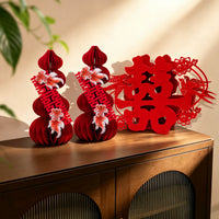 3D Double Happiness Character Wedding Tabletop Decor Set for Engagement & Newlyweds