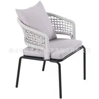 Aluminum Alloy Outdoor Woven Rattan Chair for Hotel Balcony Patio Cafe Dining
