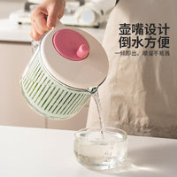 Manual Salad Spinner and Vegetable Dryer with Drain Basket