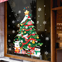 Christmas Tree Window Clings Static Stickers for Shop Window Decoration