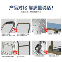 Stainless Steel Folding Platform Cart with Silent Wheels for Warehouse and Supermarket