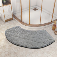Non-Slip Absorbent Sector Shower Mat for Bathroom