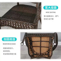 Outdoor Rattan Wicker Patio Bistro Set with Chairs and Coffee Table, Waterproof Garden Furniture