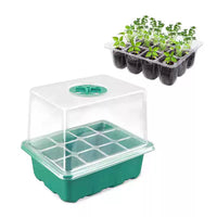 Seedling Starter Trays with Dome Lids - 6 or 12 Cell Reusable Plant Germination Kits for Succulents & Vegetables