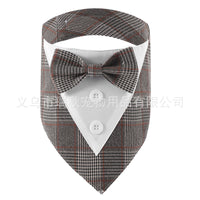 Classic Plaid Pet Bandana with Hook and Loop Closure for Dogs