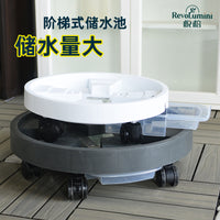 Mobile Plant Pot Tray with Universal Wheels and Water Collection Drawer